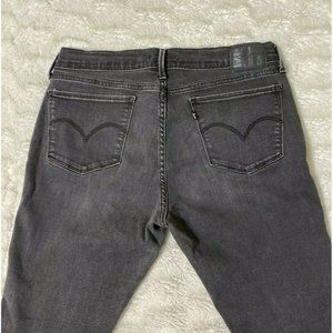Levi's Women's Skinny Mid Rise Jeans Black Size 32x32 (31x30 Msrd)